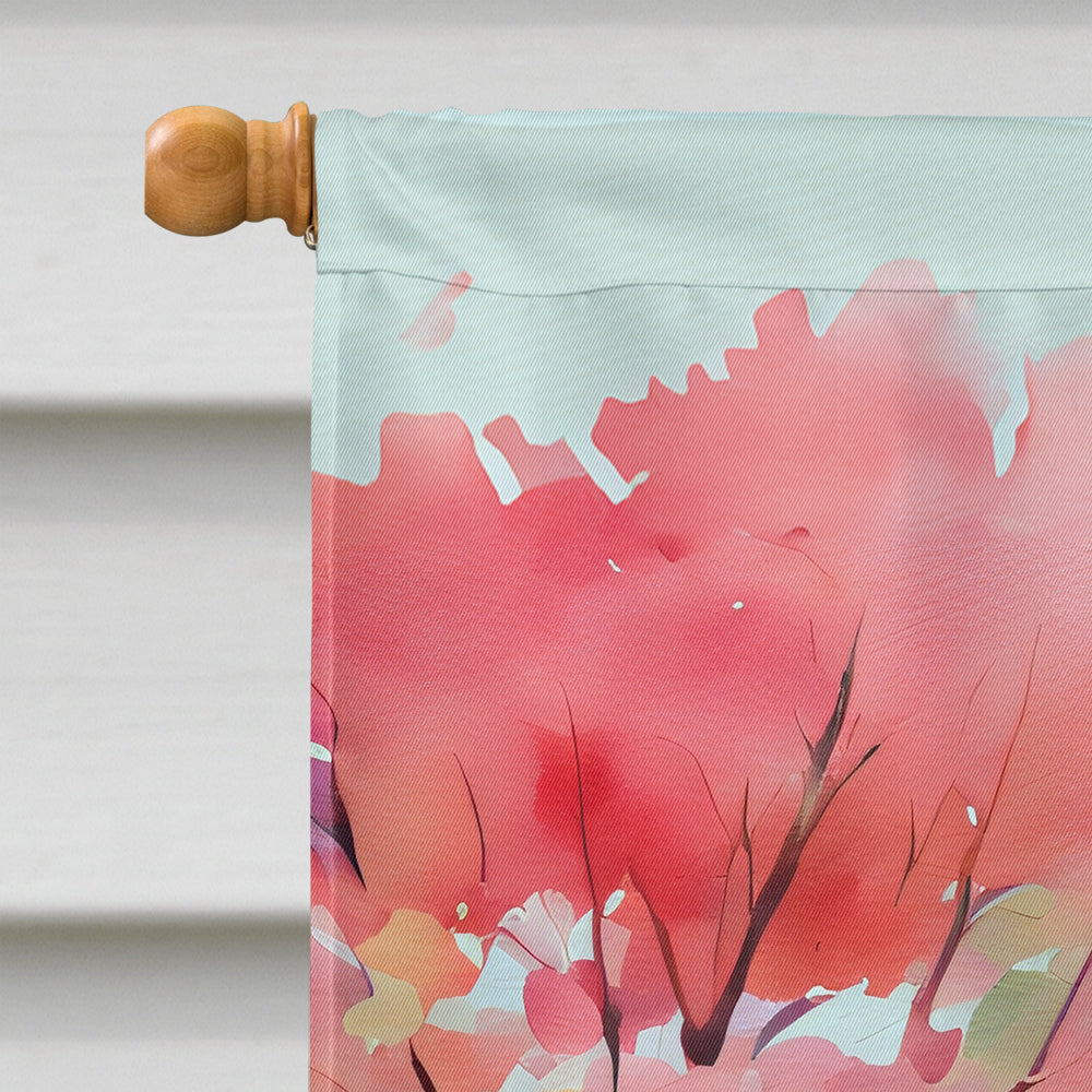 North Carolina Dogwoods in Watercolor House Flag