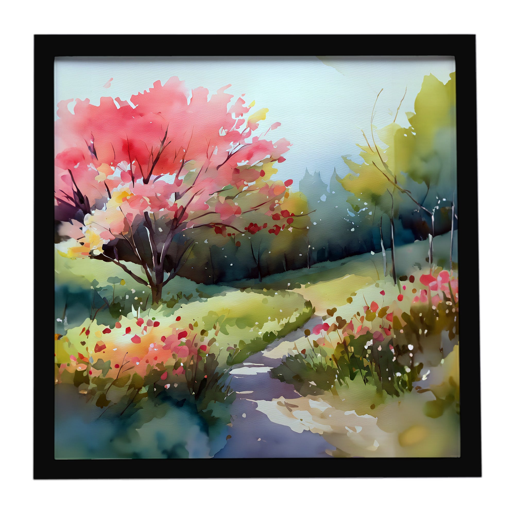 Caroline's Treasures North Carolina Dogwoods in Watercolor Framed Metal Print