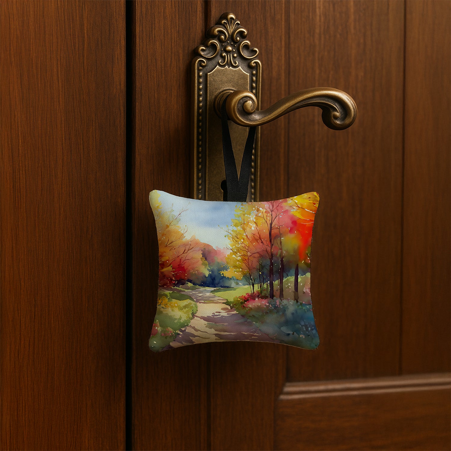 Caroline's Treasures North Carolina Dogwoods in Watercolor Hanging Square Fabric Ornament 3.5 × 3.5