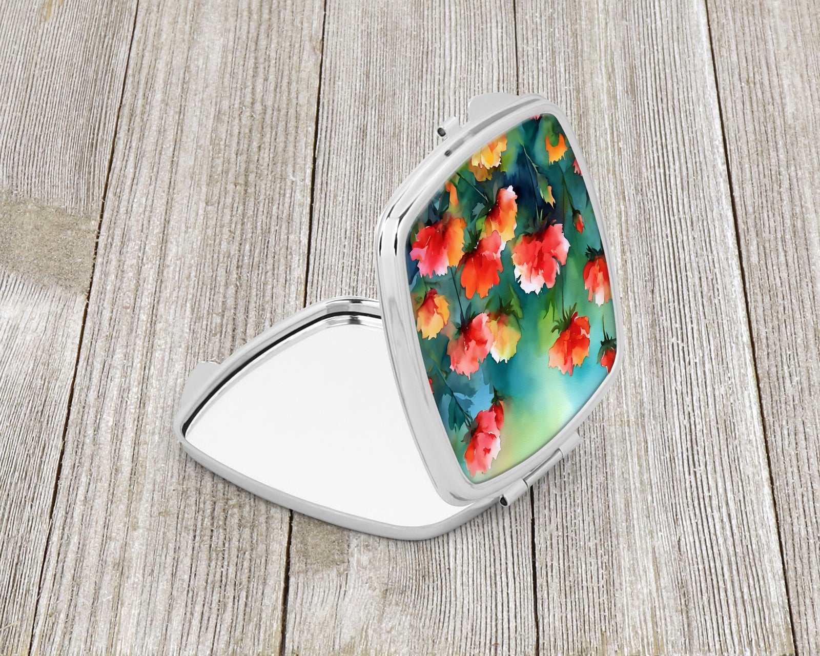 Caroline's Treasures Ohio Scarlet Carnations in Watercolor Compact Mirror