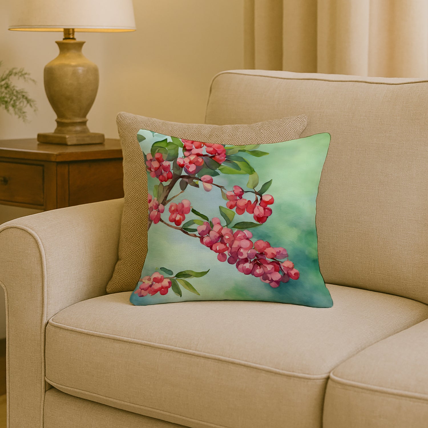 Caroline's Treasures Pennsylvania Mountain Laurels in Watercolor Throw Pillow