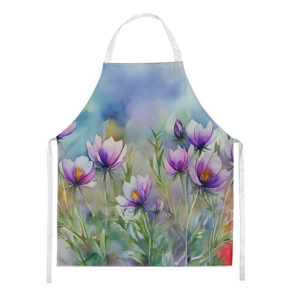 Buy this South Dakota Pasque Flowers in Watercolor Apron