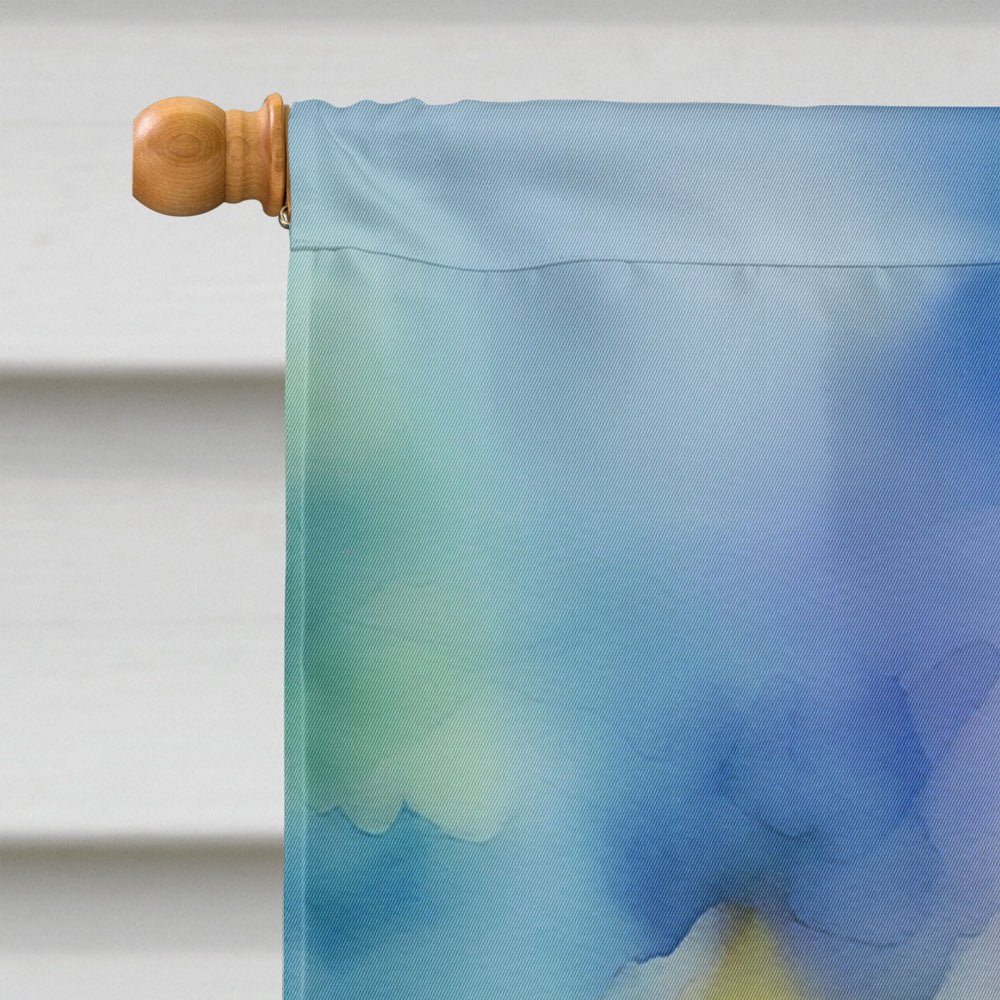 Caroline's Treasures South Dakota Pasque Flowers in Watercolor House Flag