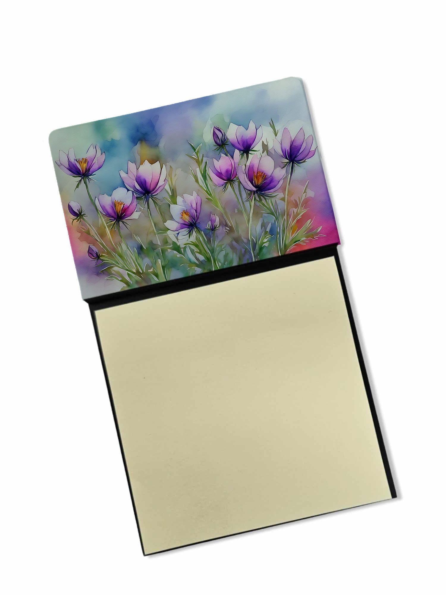 Buy this South Dakota Pasque Flowers in Watercolor Sticky Note Holder