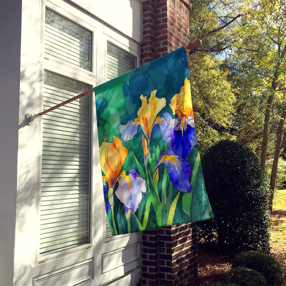 Caroline's Treasures Tennessee Iris in Watercolor House Flag