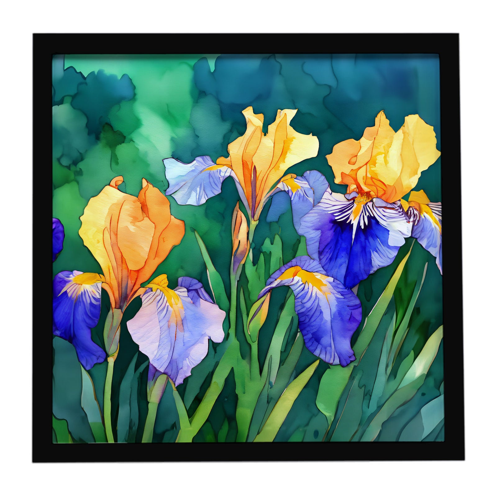 Caroline's Treasures Tennessee Iris in Watercolor Framed Metal Print
