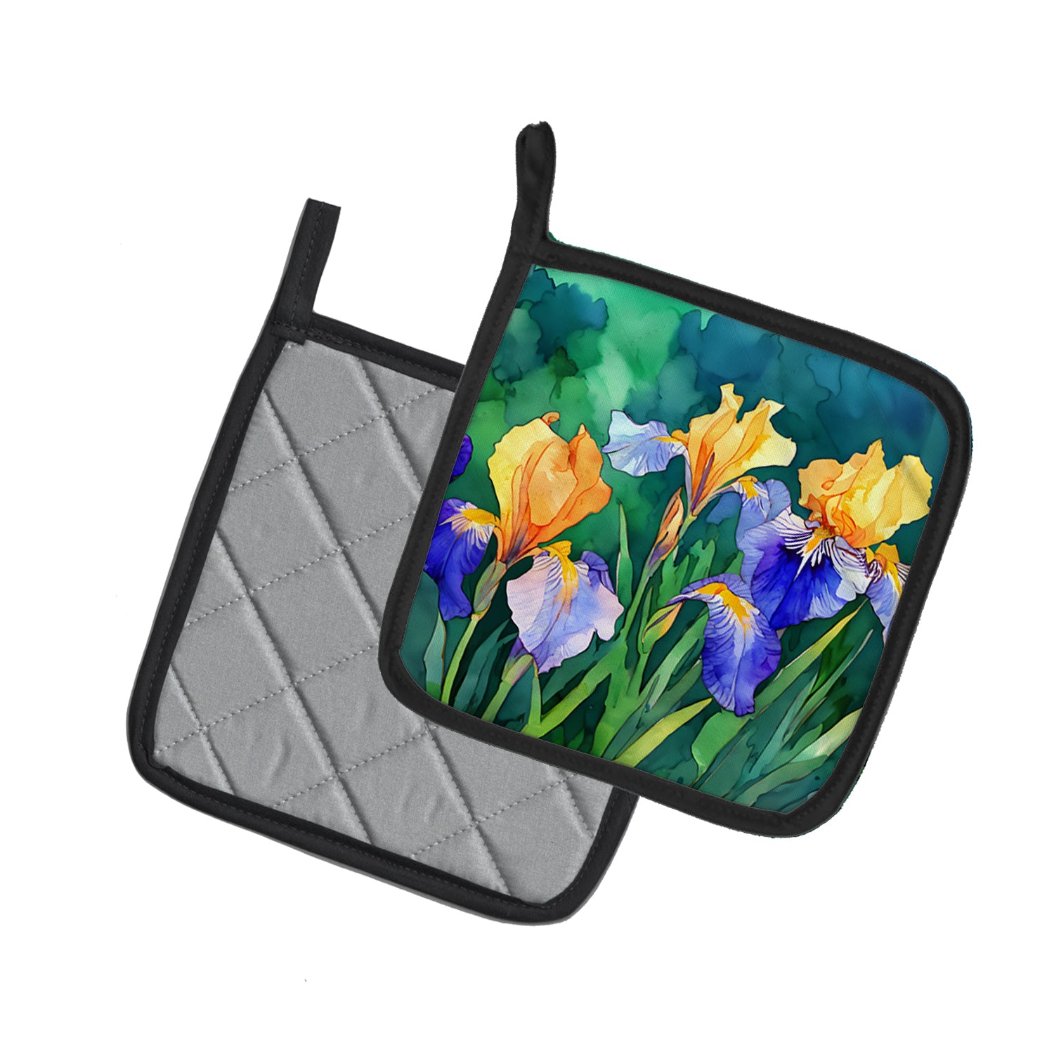 Caroline's Treasures Tennessee Iris in Watercolor Pair of Pot Holders
