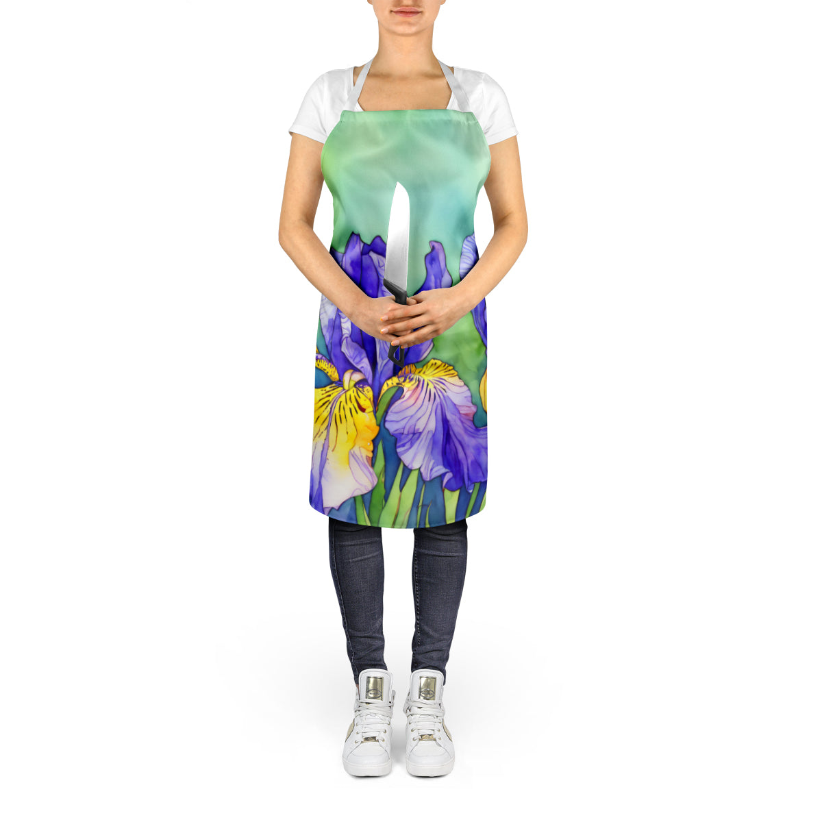 Tennessee Iris in Watercolor Apron