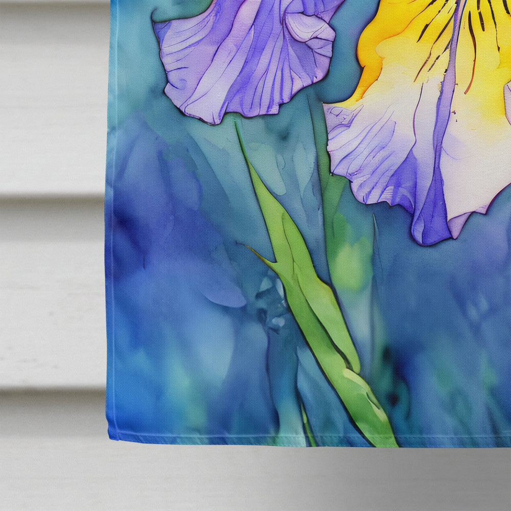 Tennessee Iris in Watercolor House Flag