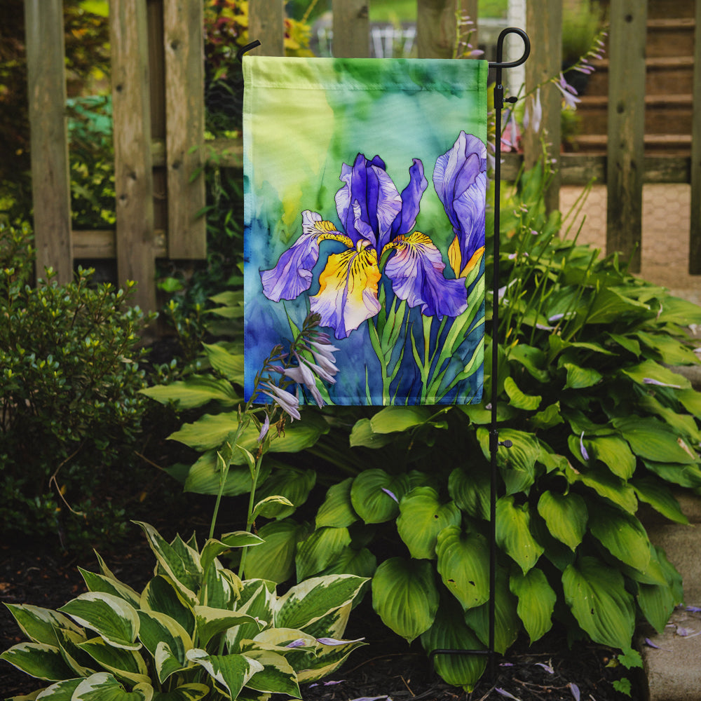 Caroline's Treasures Tennessee Iris in Watercolor Garden Flag – Outdoor Decorative Yard Flag