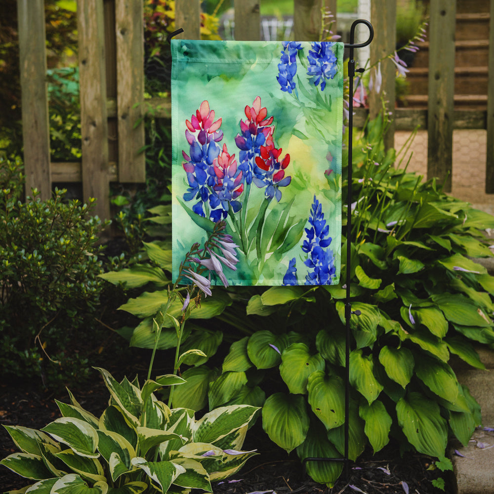Caroline's Treasures Texas Bluebonnets in Watercolor Garden Flag – Outdoor Decorative Yard Flag