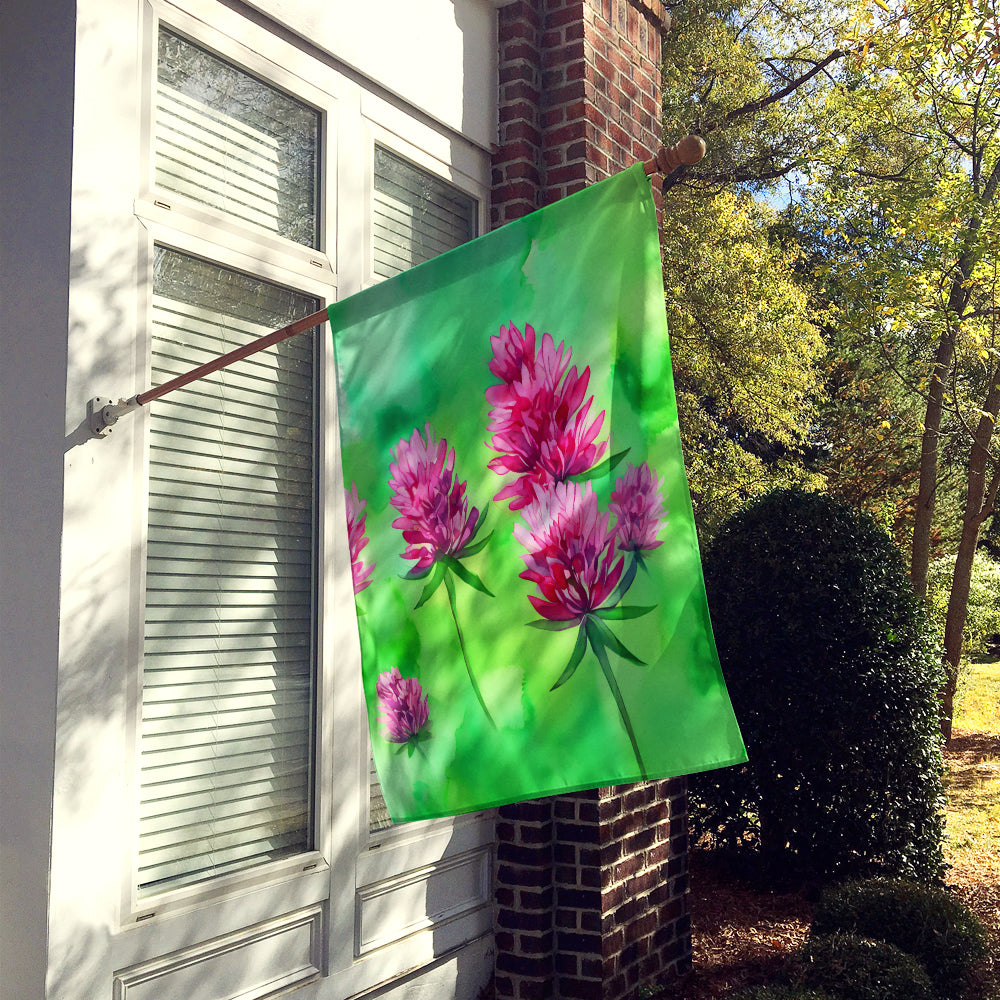 Caroline's Treasures Vermont Red Clover in Watercolor House Flag