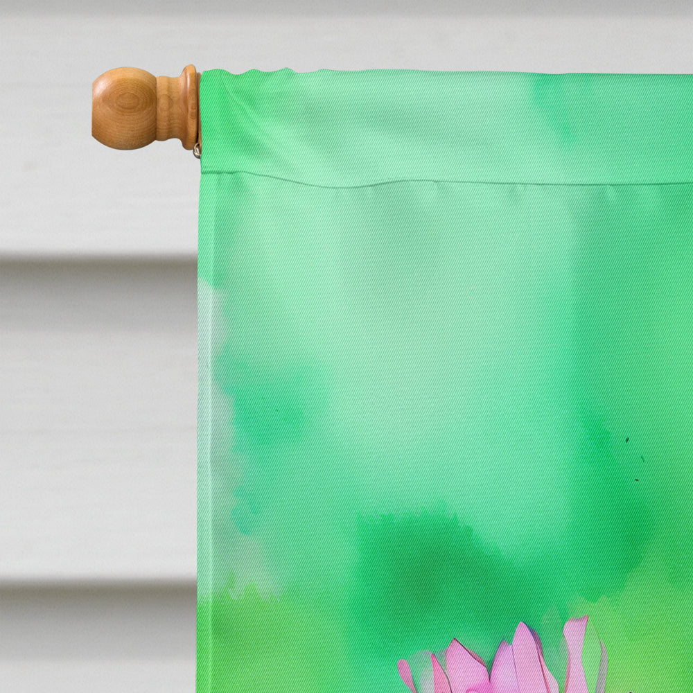 Vermont Red Clover in Watercolor House Flag