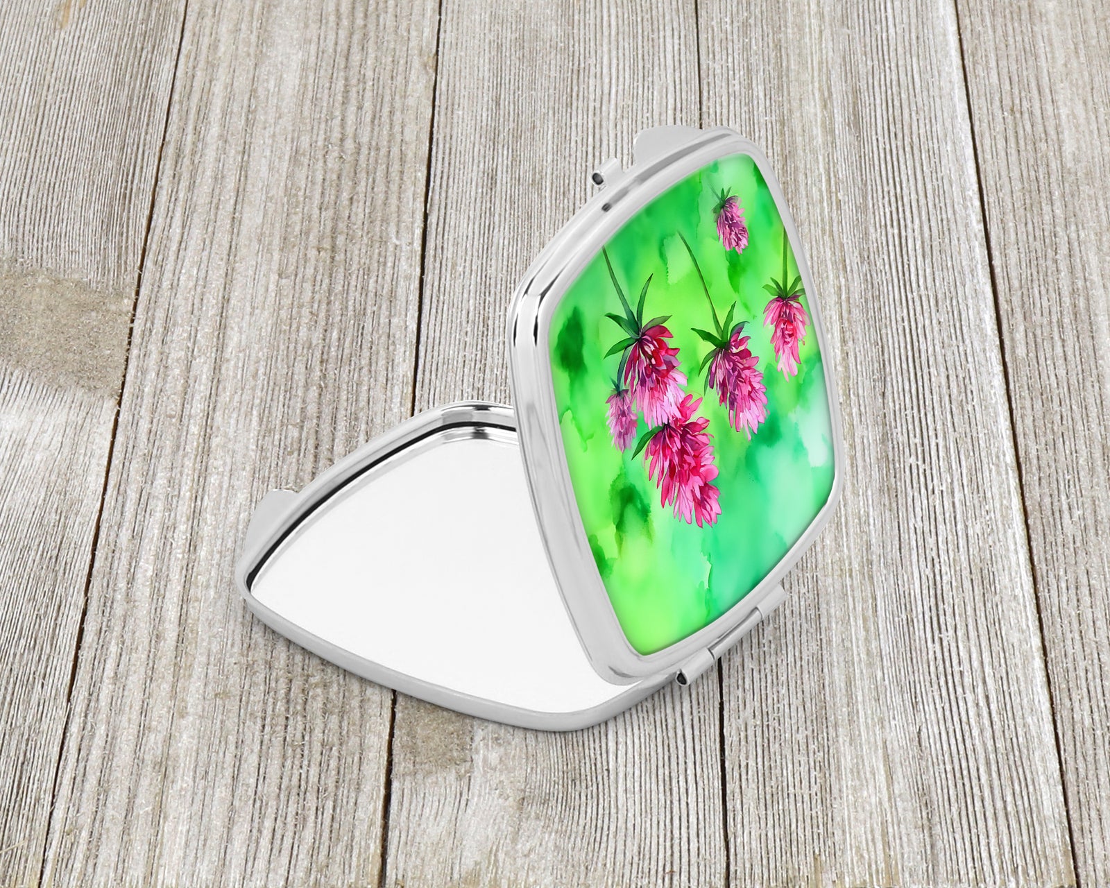 Caroline's Treasures Vermont Red Clover in Watercolor Compact Mirror