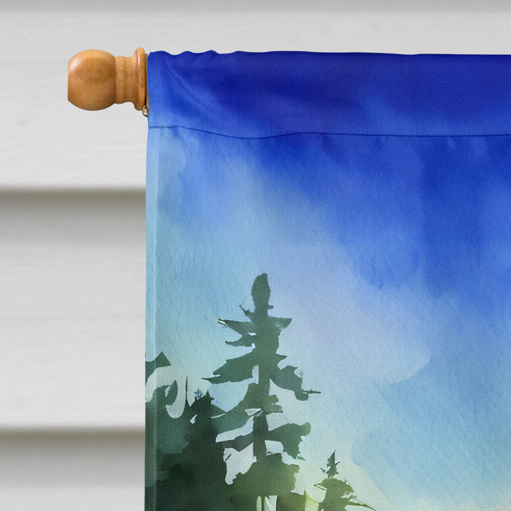 Washington Coast Rhododendrons in Watercolor House Flag
