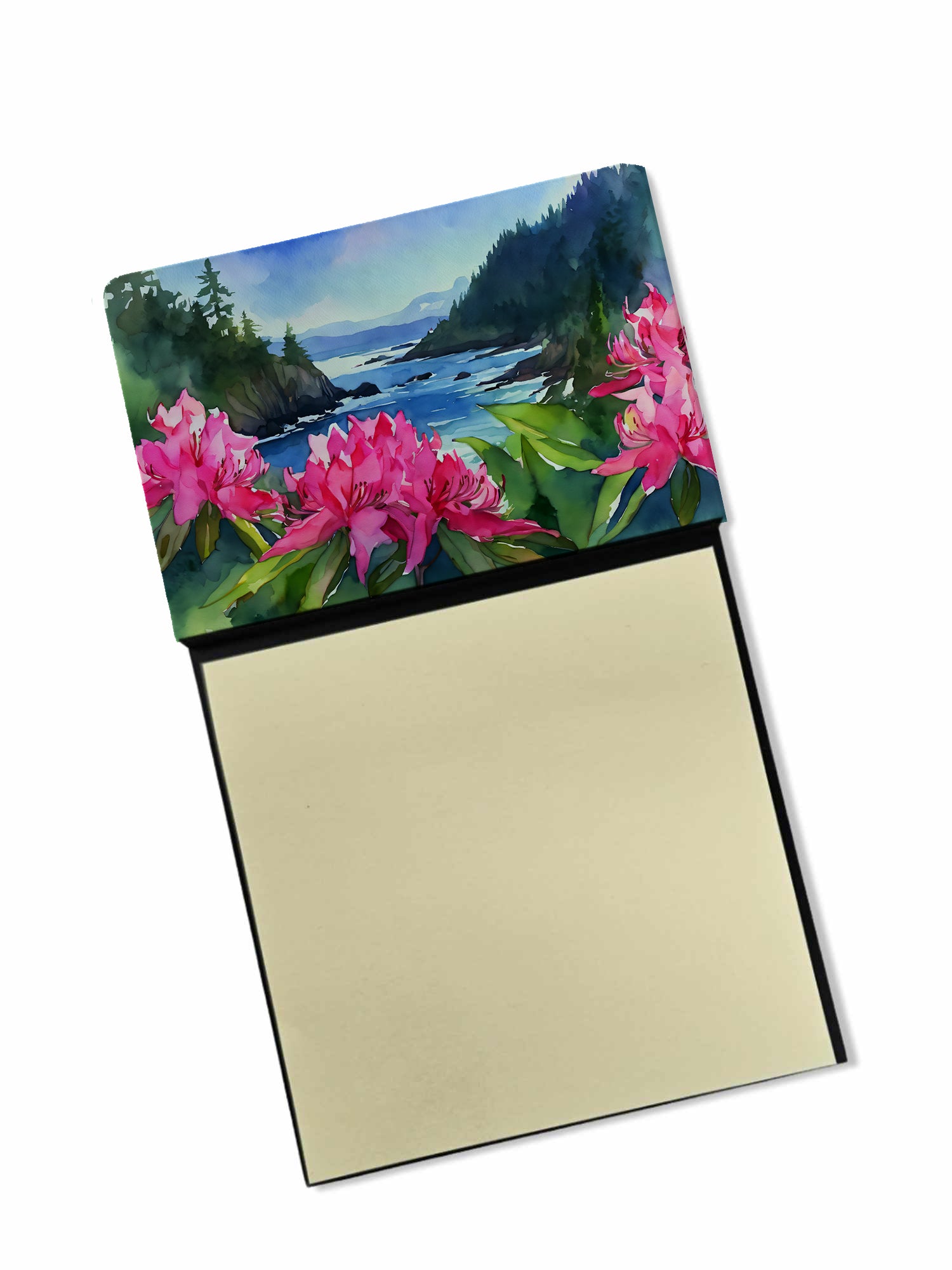 Buy this Washington Coast Rhododendrons in Watercolor Sticky Note Holder