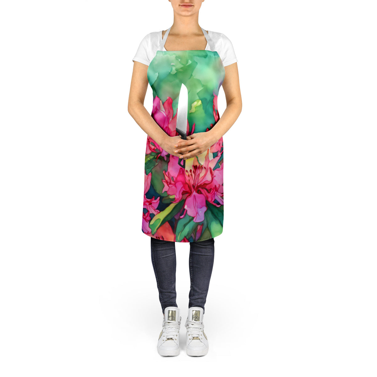 West Virginia Rhododendrons in Watercolor Apron