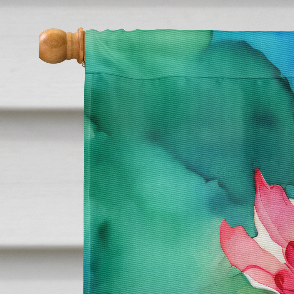 West Virginia Rhododendrons in Watercolor House Flag