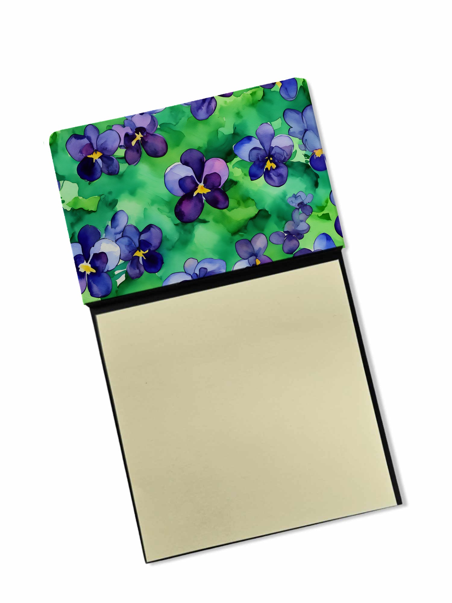 Buy this Wisconsin Wood Violets in Watercolor Sticky Note Holder