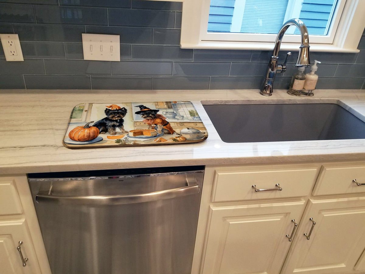 Caroline's Treasures Affenpinscher Fall Kitchen Pumpkins Dish Drying Mat