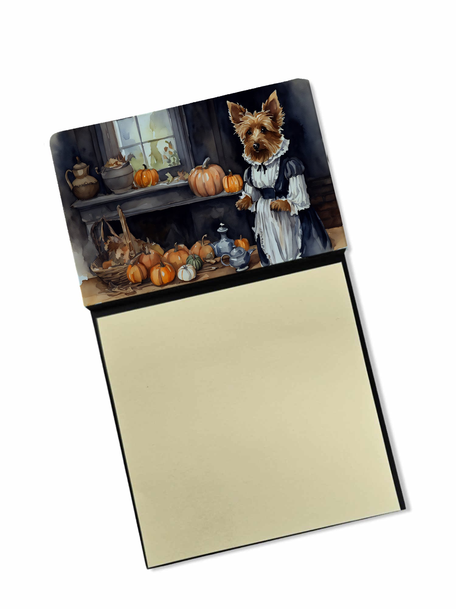 Buy this Australian Terrier Fall Kitchen Pumpkins Sticky Note Holder