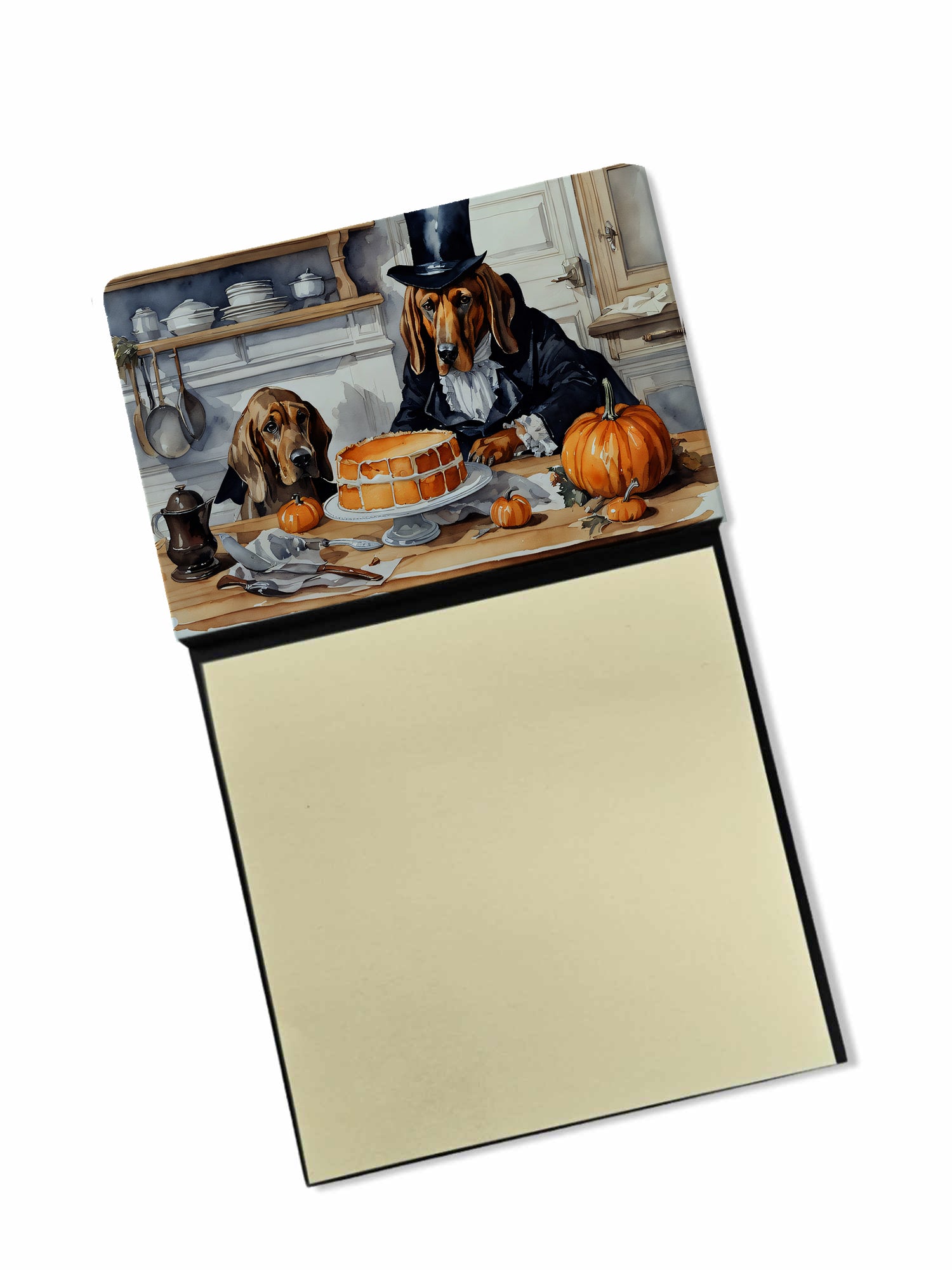 Buy this Bloodhound Fall Kitchen Pumpkins Sticky Note Holder