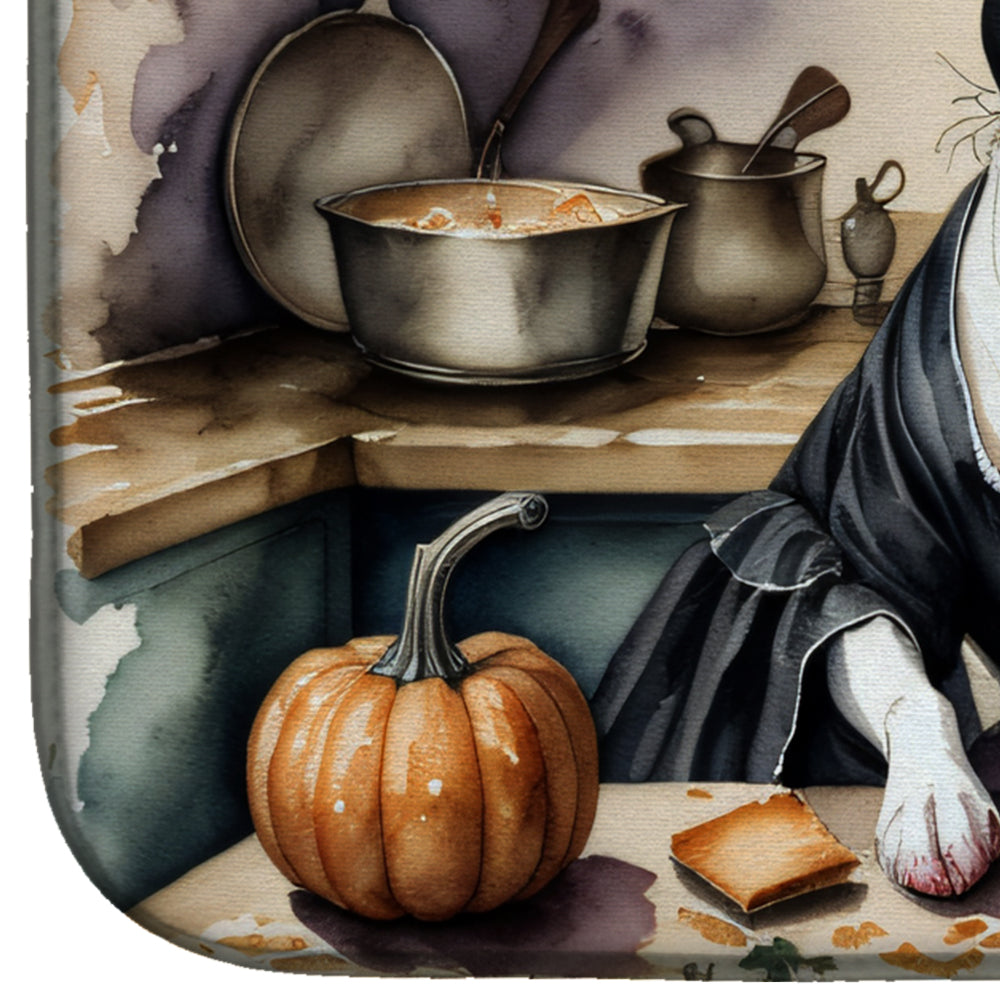 Caroline's Treasures Boston Terrier Fall Kitchen Pumpkins Dish Drying Mat