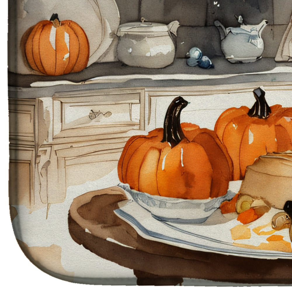 Caroline's Treasures Boykin Spaniel Fall Kitchen Pumpkins Dish Drying Mat