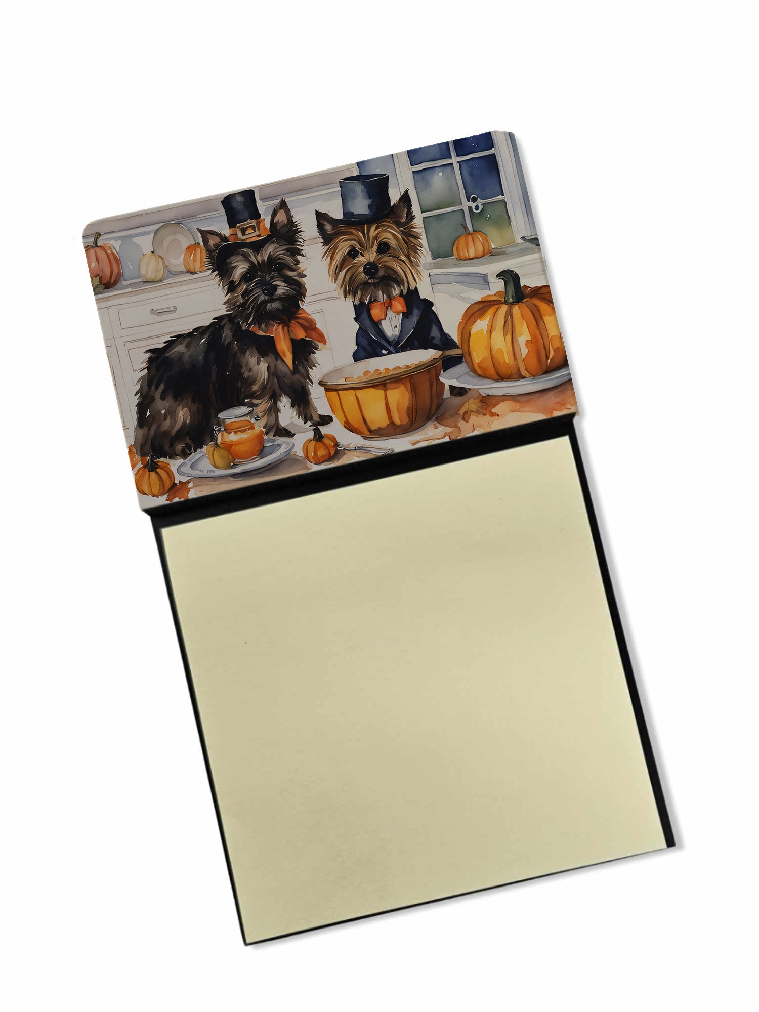 Buy this Cairn Terrier Fall Kitchen Pumpkins Sticky Note Holder