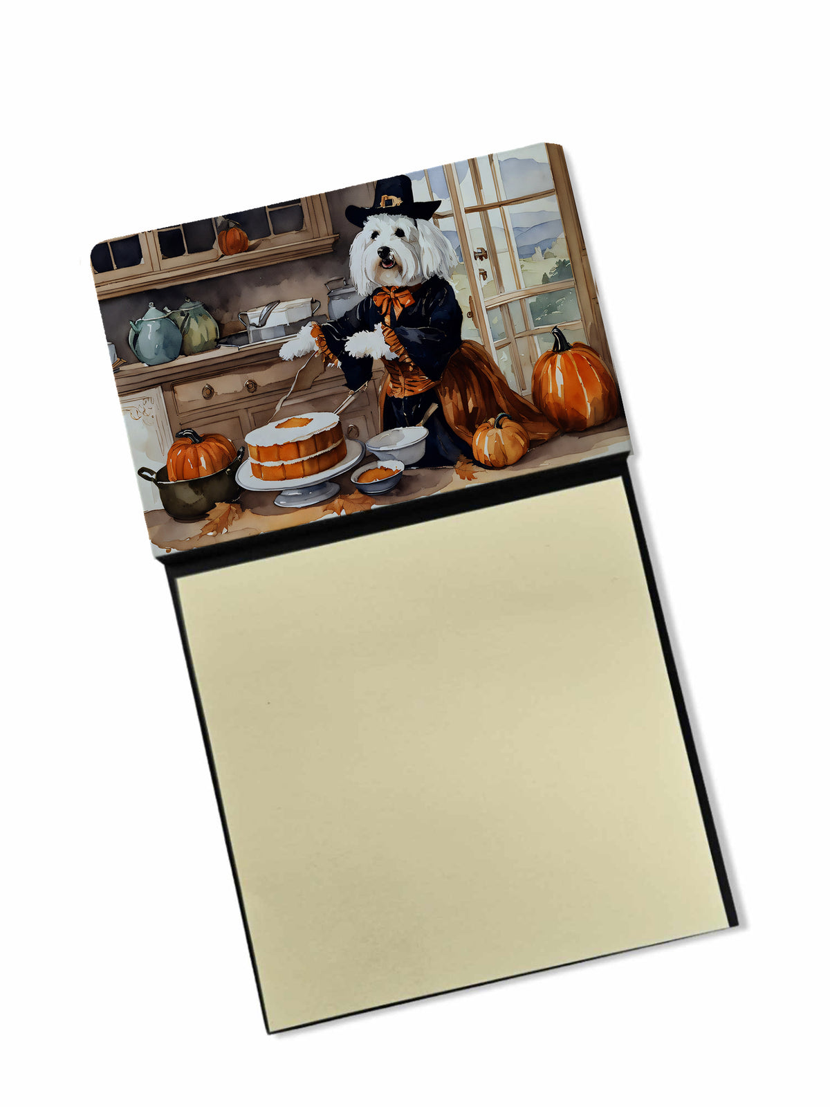 Buy this Coton De Tulear Fall Kitchen Pumpkins Sticky Note Holder