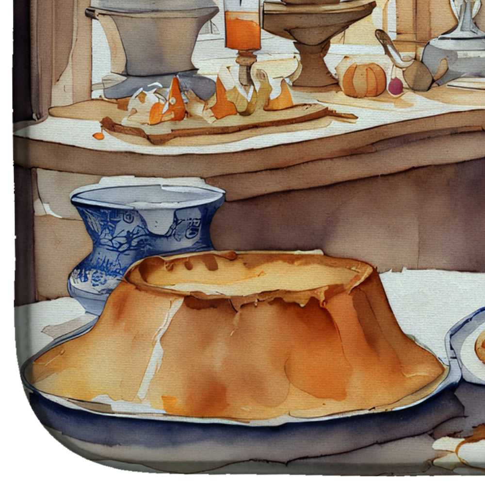 Caroline's Treasures Doberman Pinscher Fall Kitchen Pumpkins Dish Drying Mat