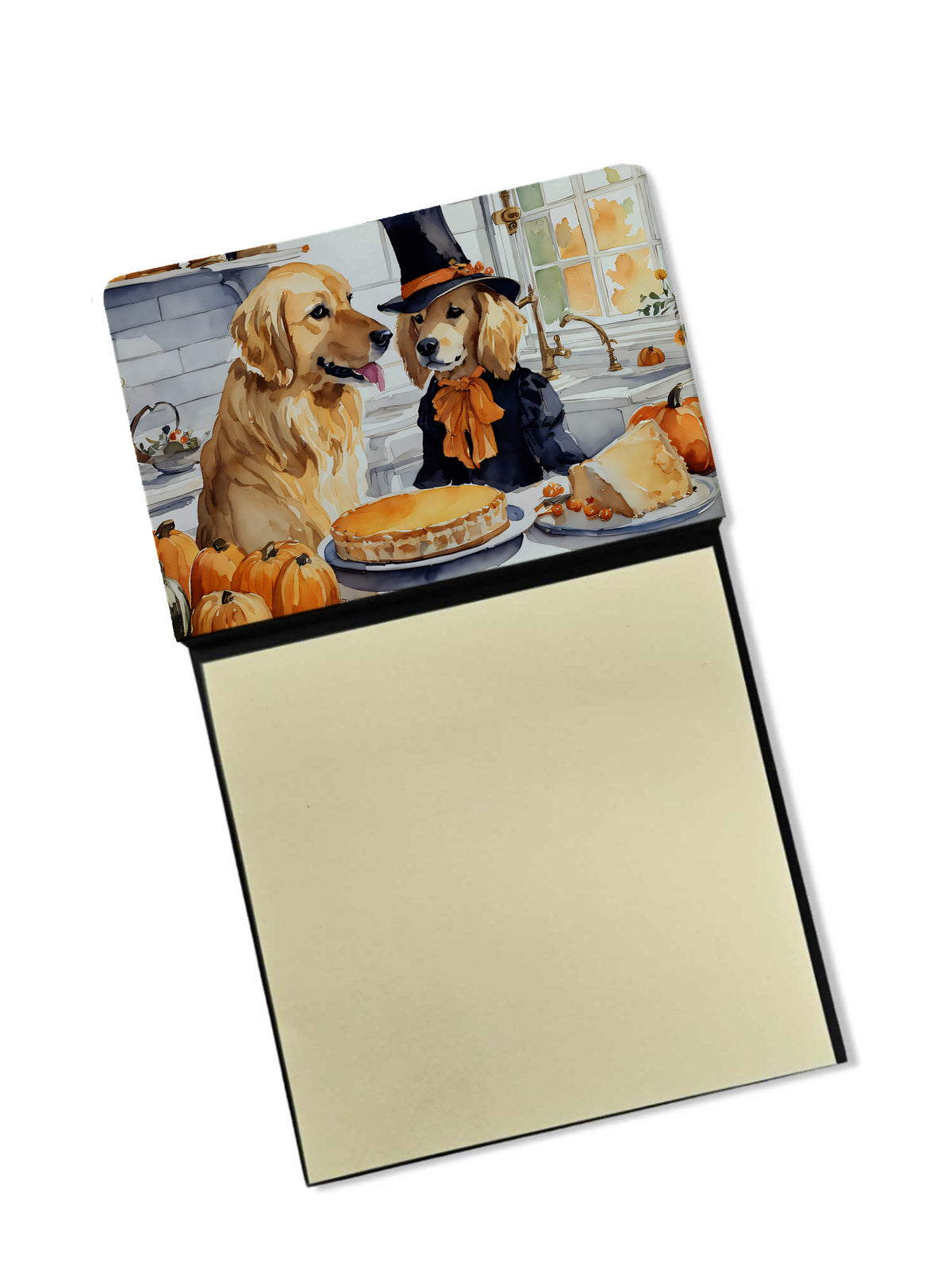 Buy this Golden Retriever Fall Kitchen Pumpkins Sticky Note Holder