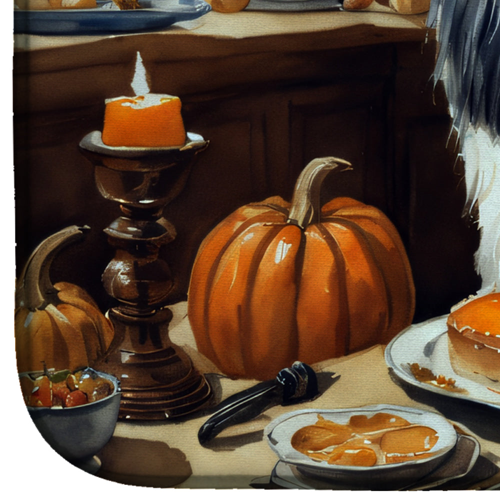 Caroline's Treasures Havanese Fall Kitchen Pumpkins Dish Drying Mat