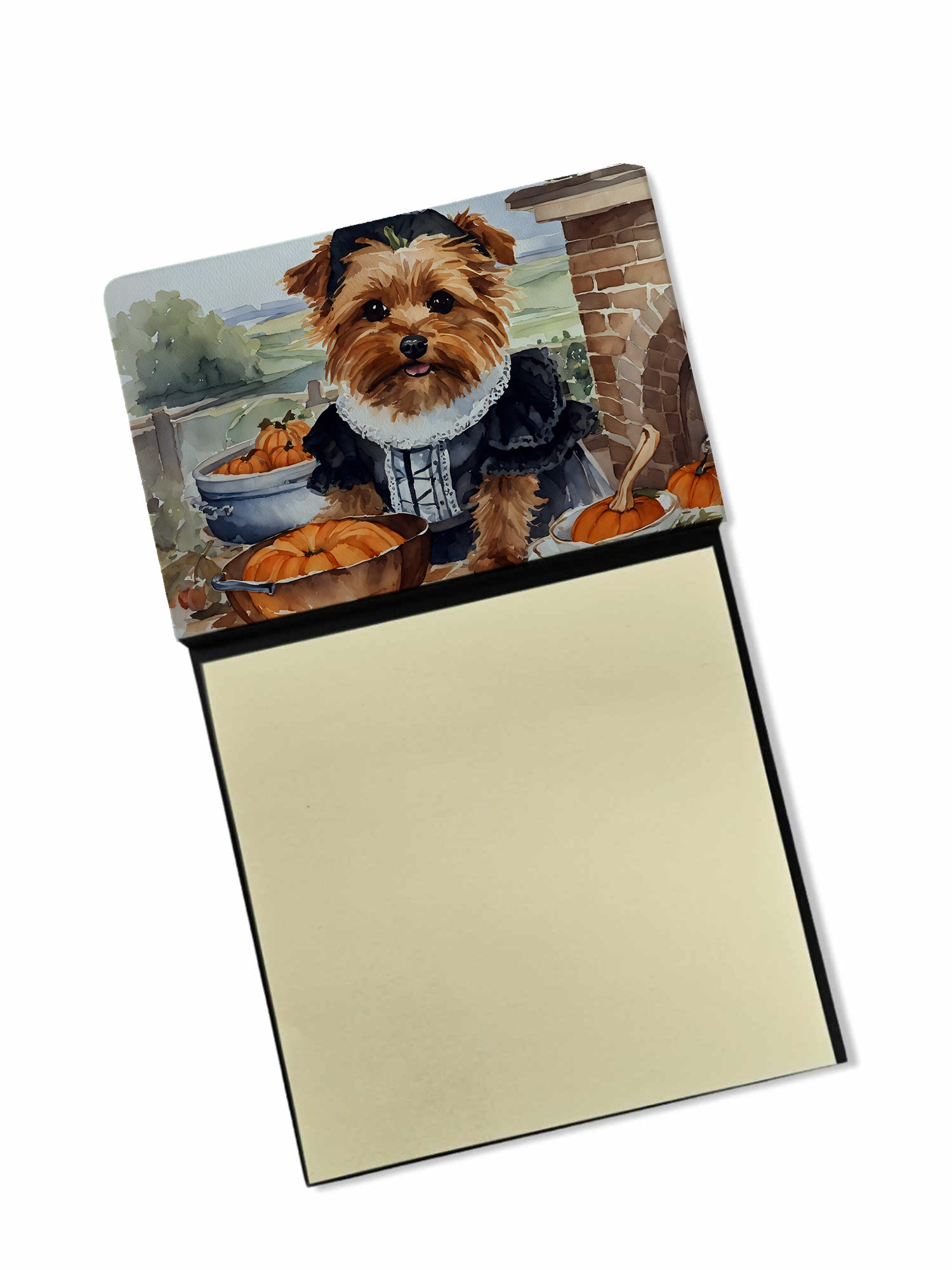 Buy this Norfolk Terrier Fall Kitchen Pumpkins Sticky Note Holder