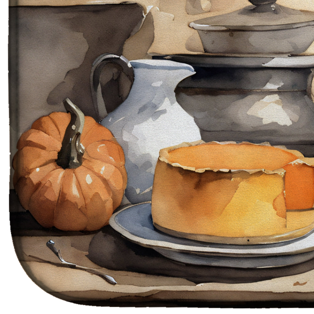 Caroline's Treasures Pug Fall Kitchen Pumpkins Dish Drying Mat