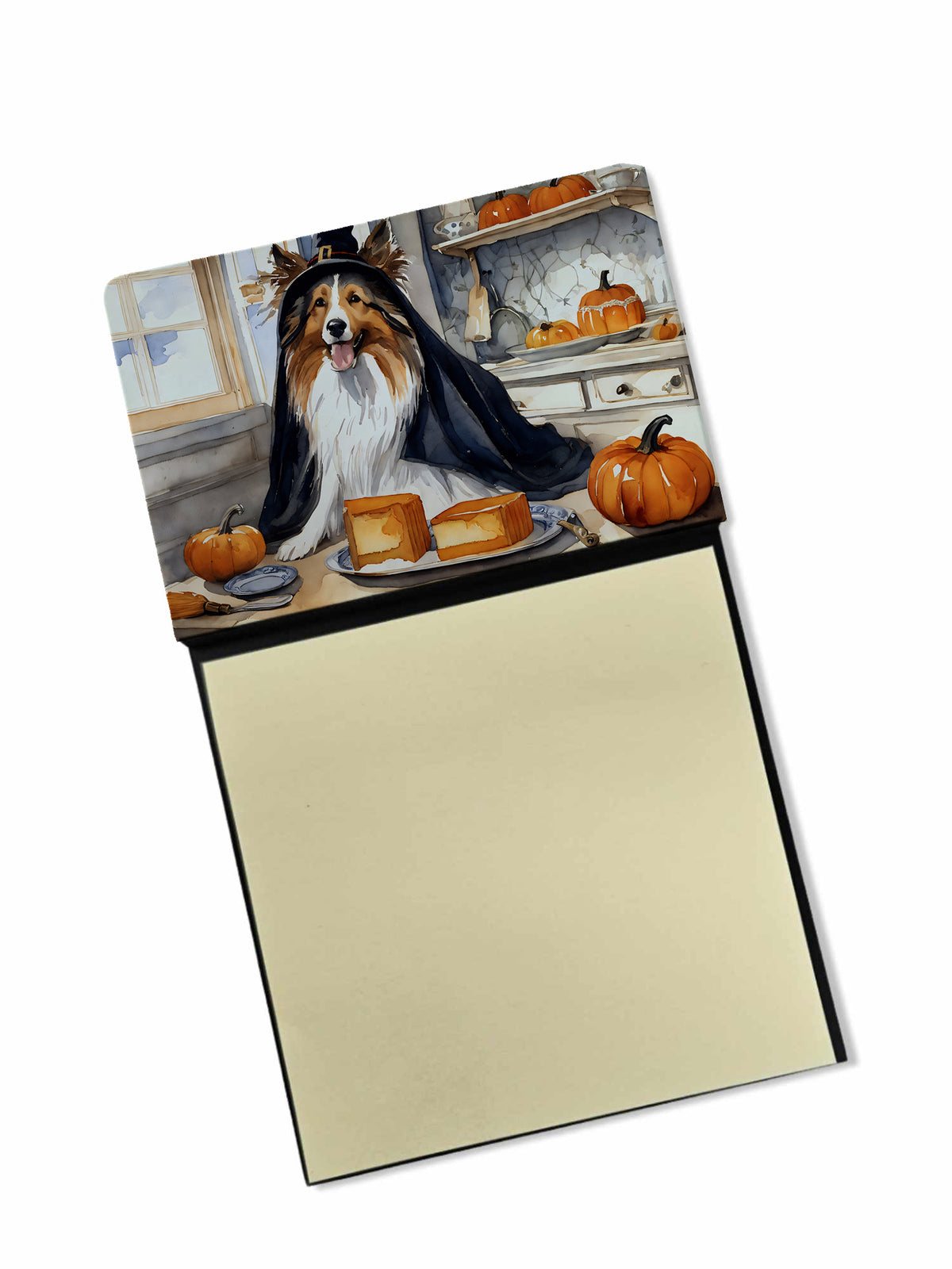 Buy this Sheltie Fall Kitchen Pumpkins Sticky Note Holder