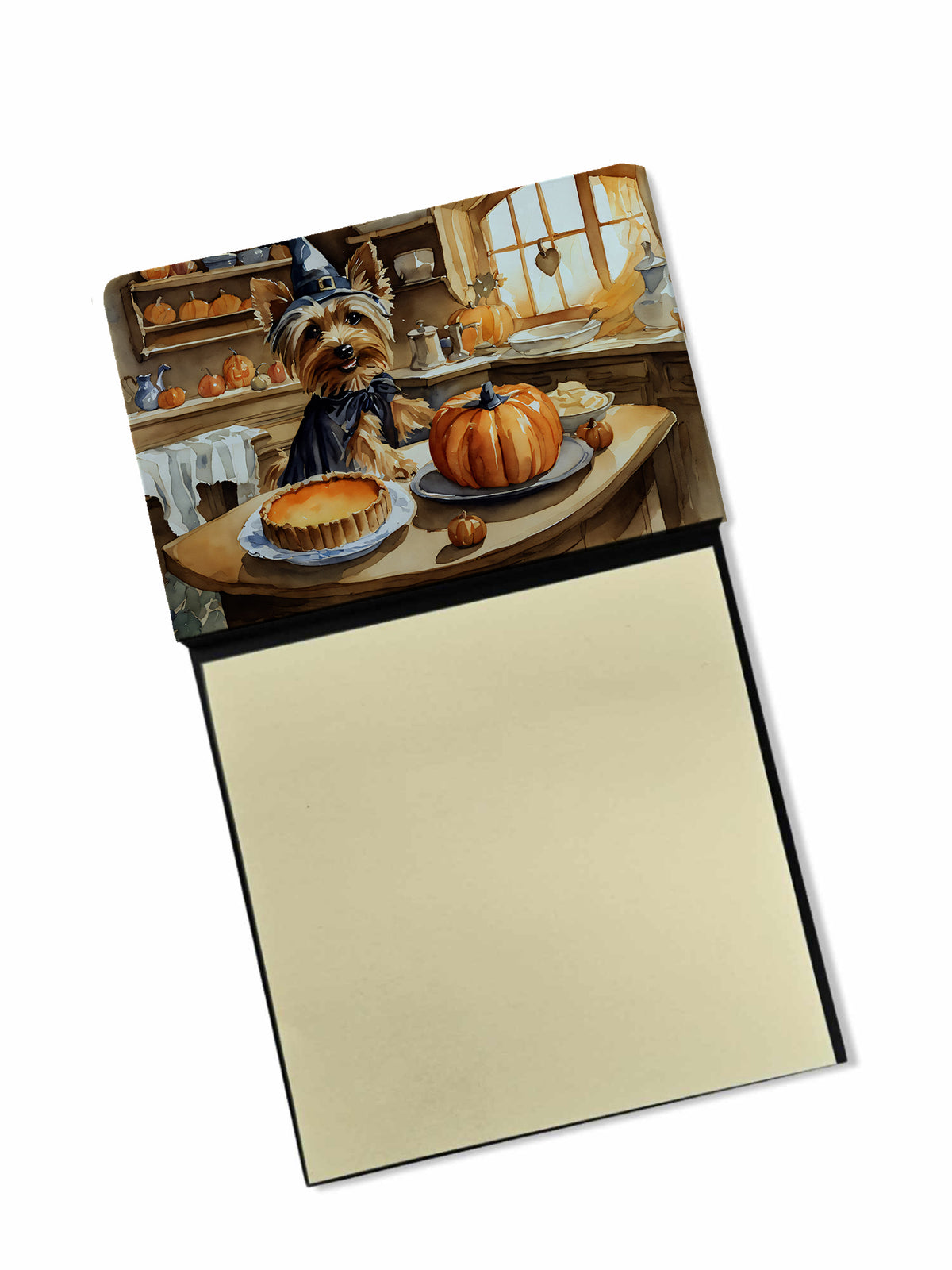 Buy this Silky Terrier Fall Kitchen Pumpkins Sticky Note Holder