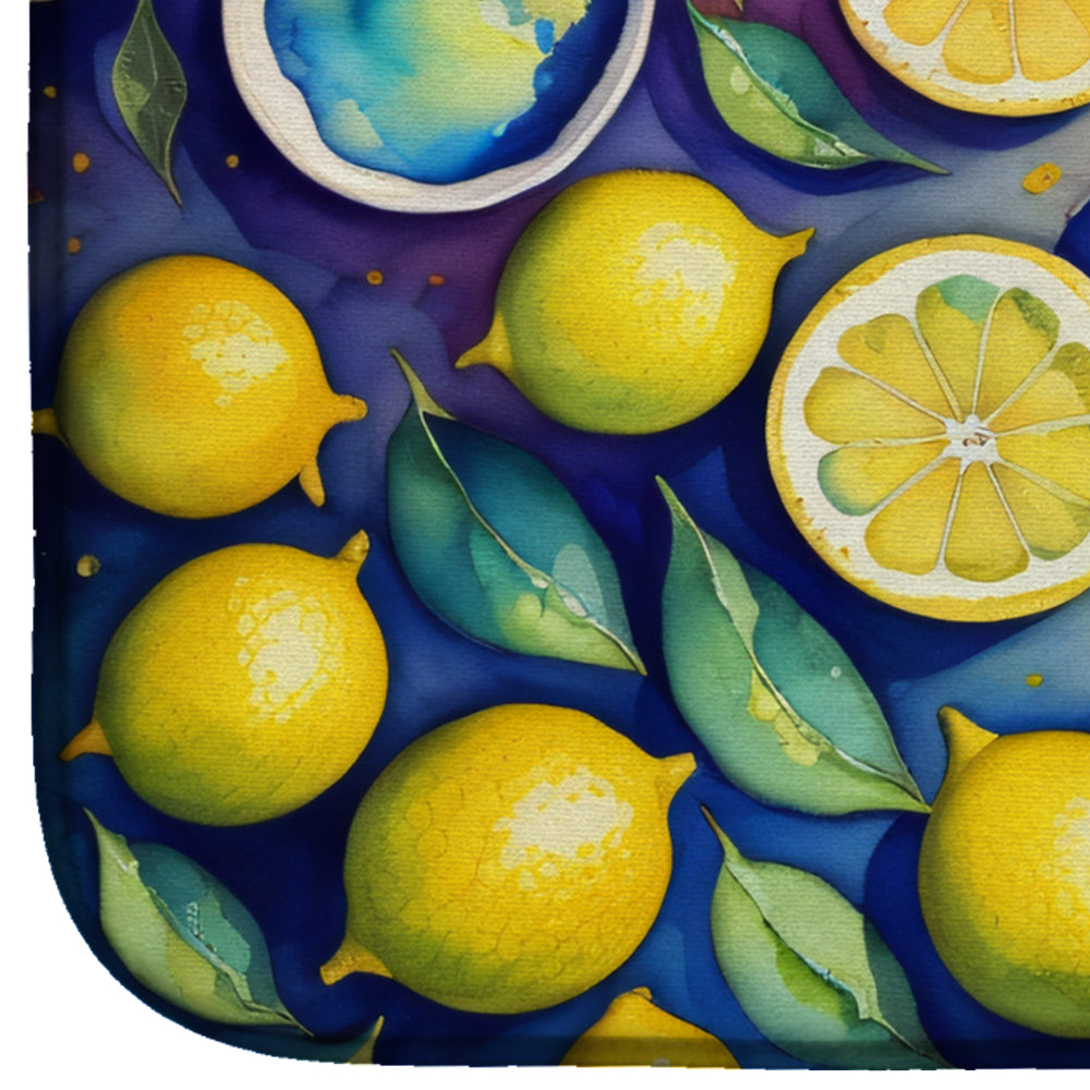 Caroline's Treasures Colorful Lemons Dish Drying Mat