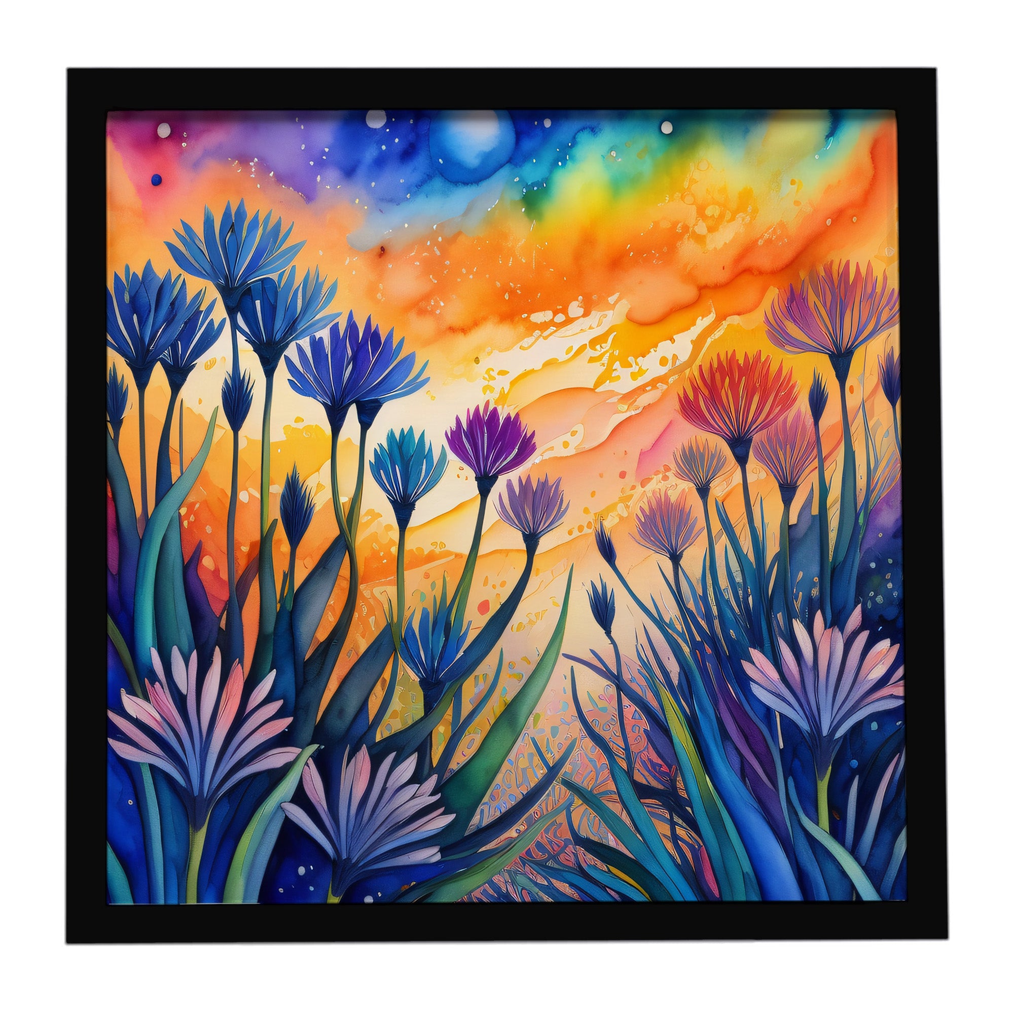 Caroline's Treasures Colorful Agapanthus Framed Metal Print
