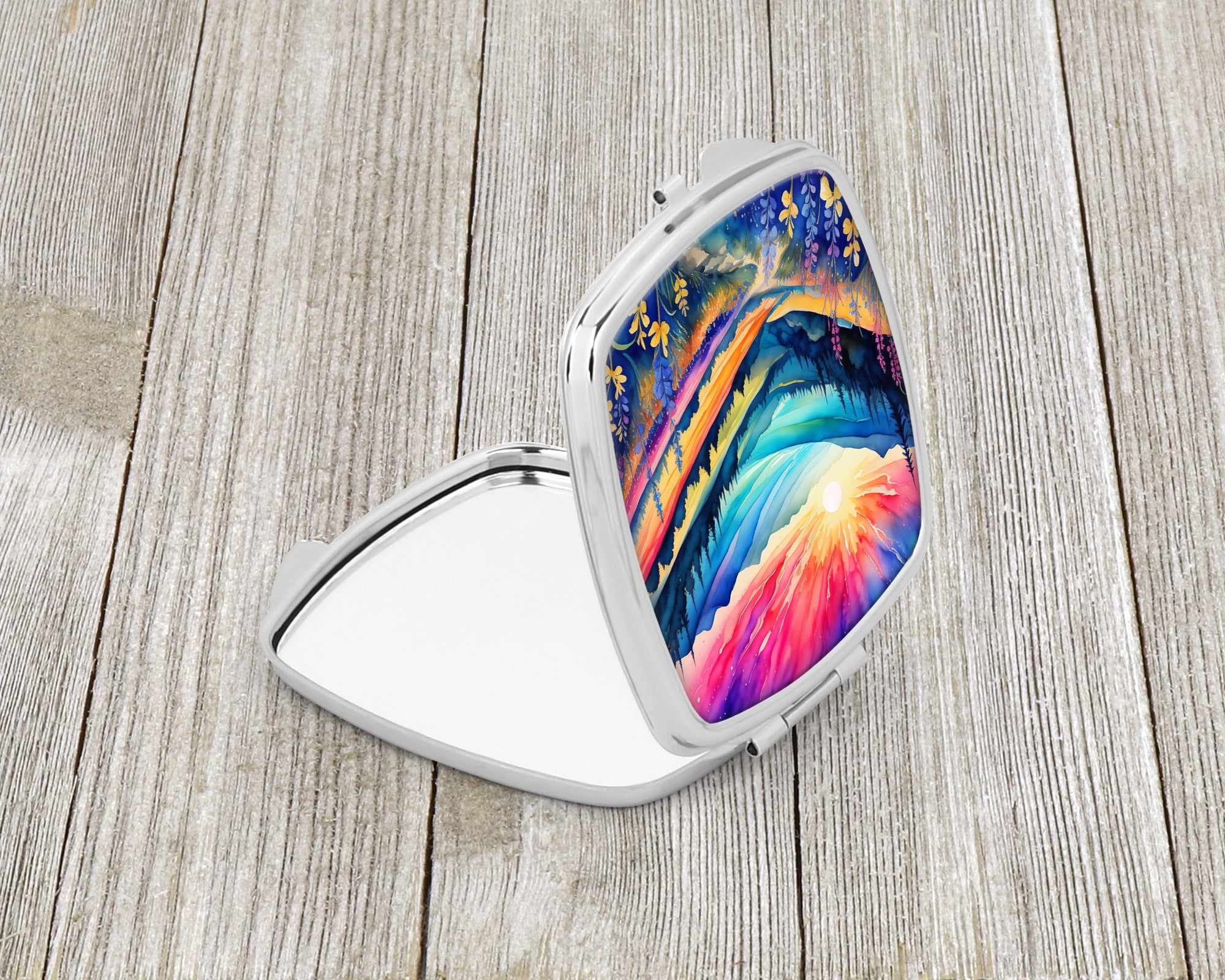 Colorful Annual Larkspur Compact Mirror