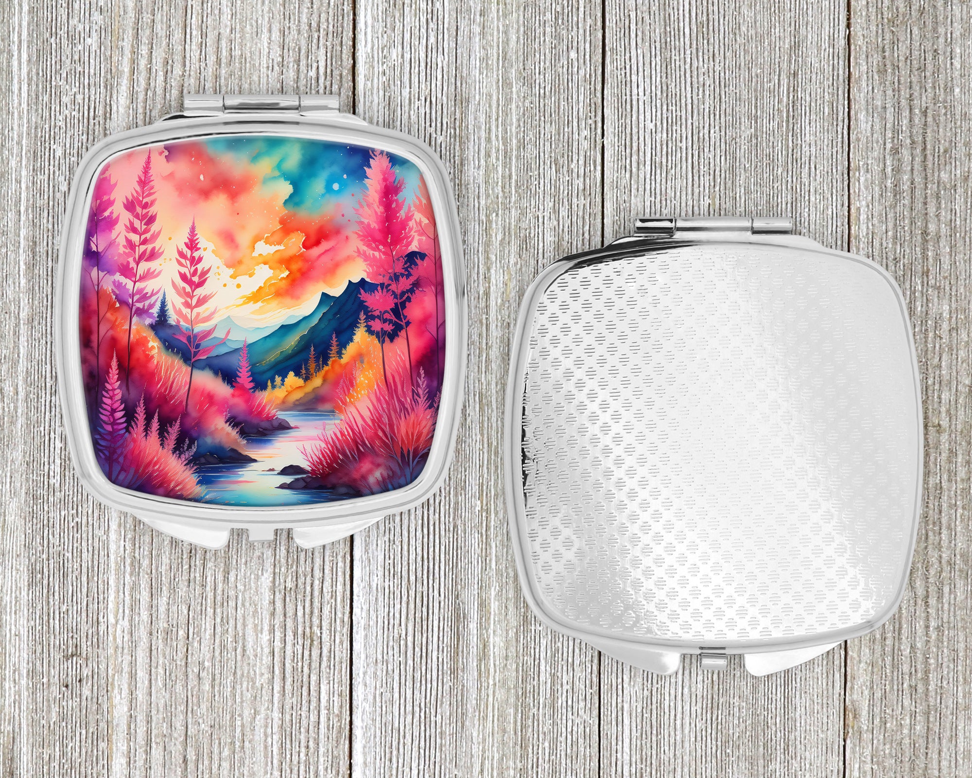 Colorful Astilbe Compact Mirror
