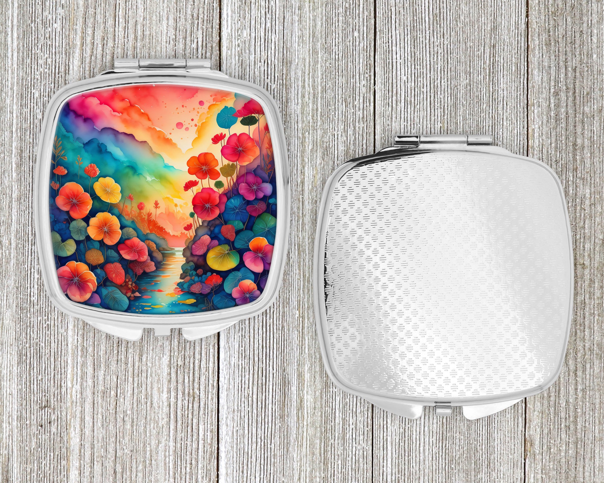 Colorful Begonias Compact Mirror