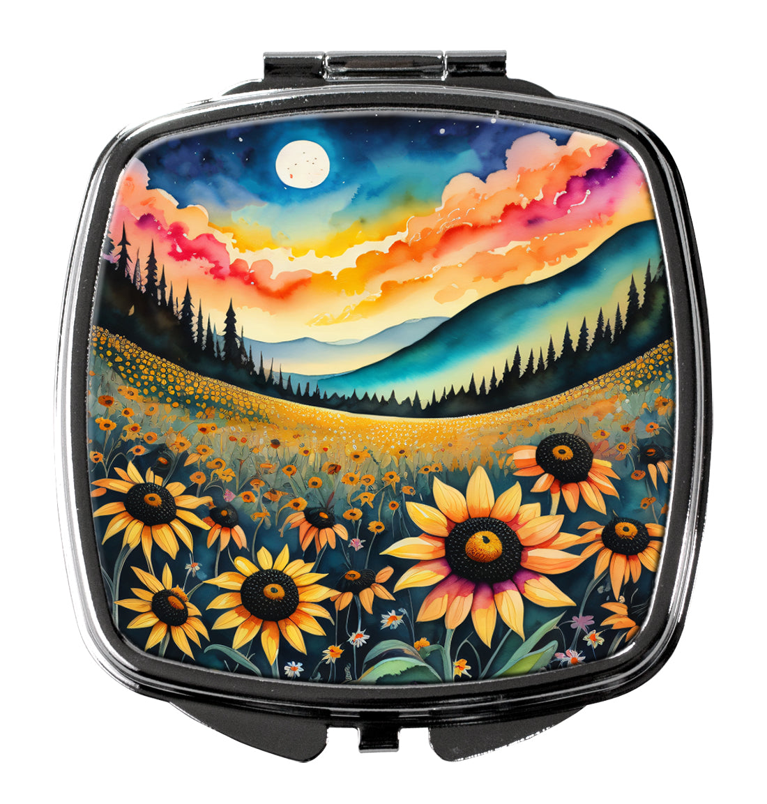 Caroline's Treasures Colorful Black-eyed Susans Compact Mirror – Stylish Purse Mirror with Artistic Covers