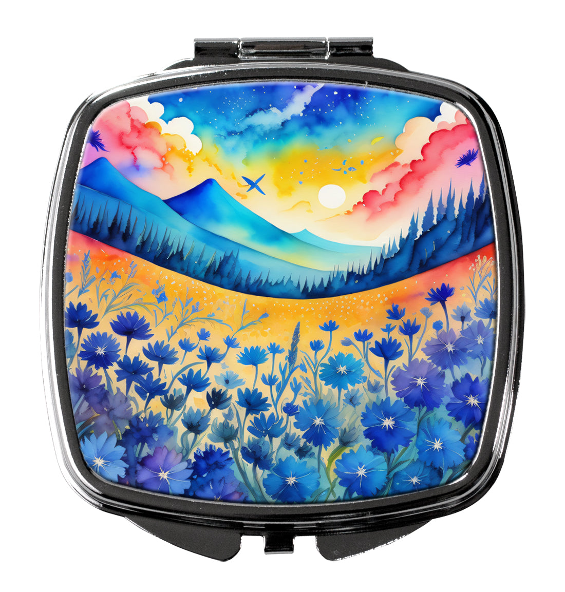 Buy this Colorful Blue Cornflowers Compact Mirror