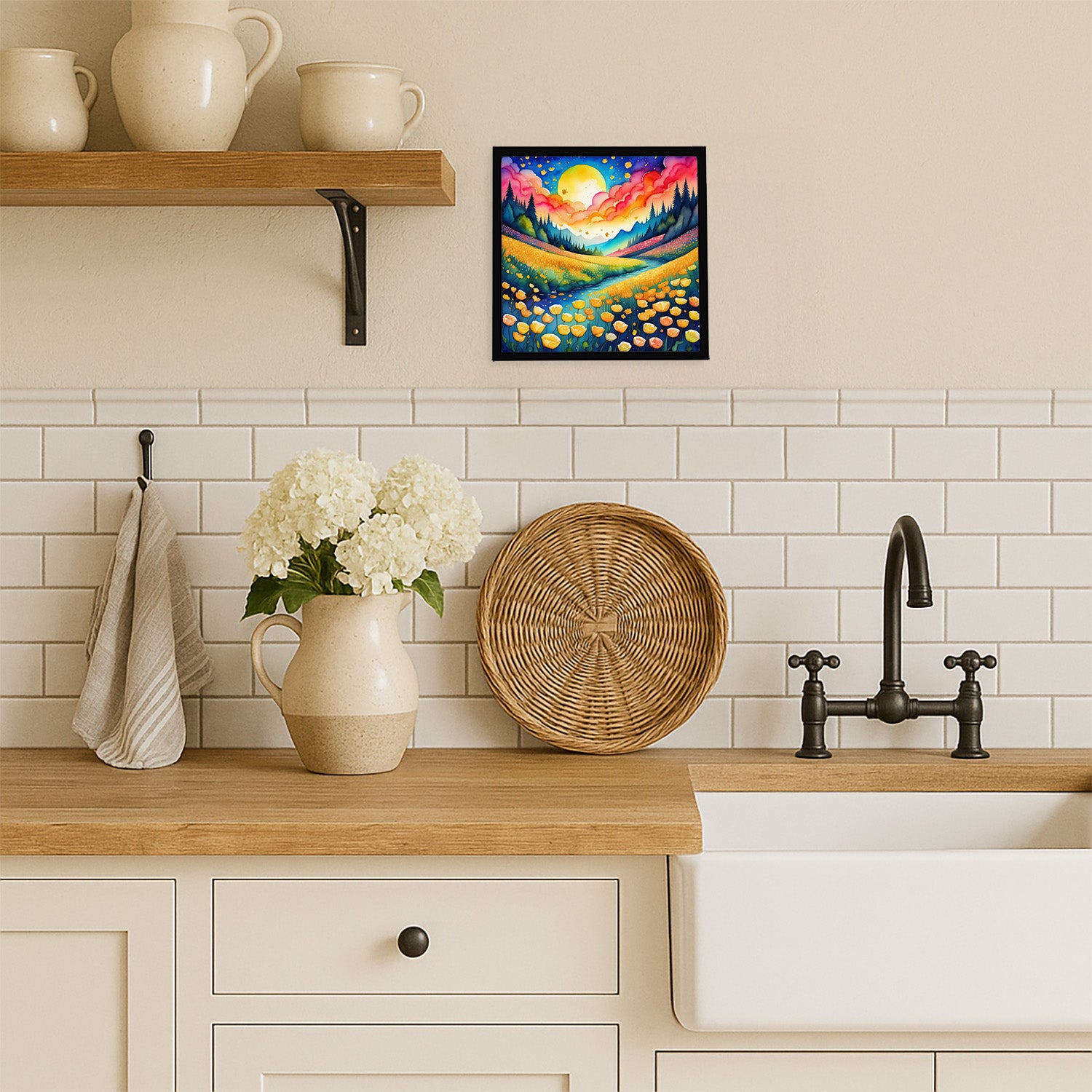 Caroline's Treasures Colorful Buttercups Framed Metal Print