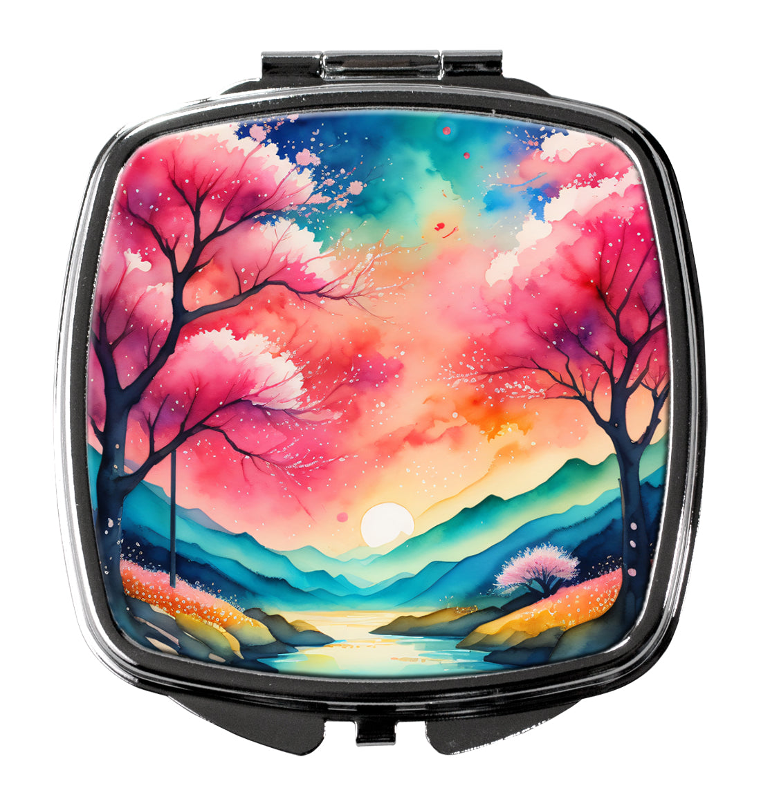 Buy this Colorful Cherry Blossoms Compact Mirror