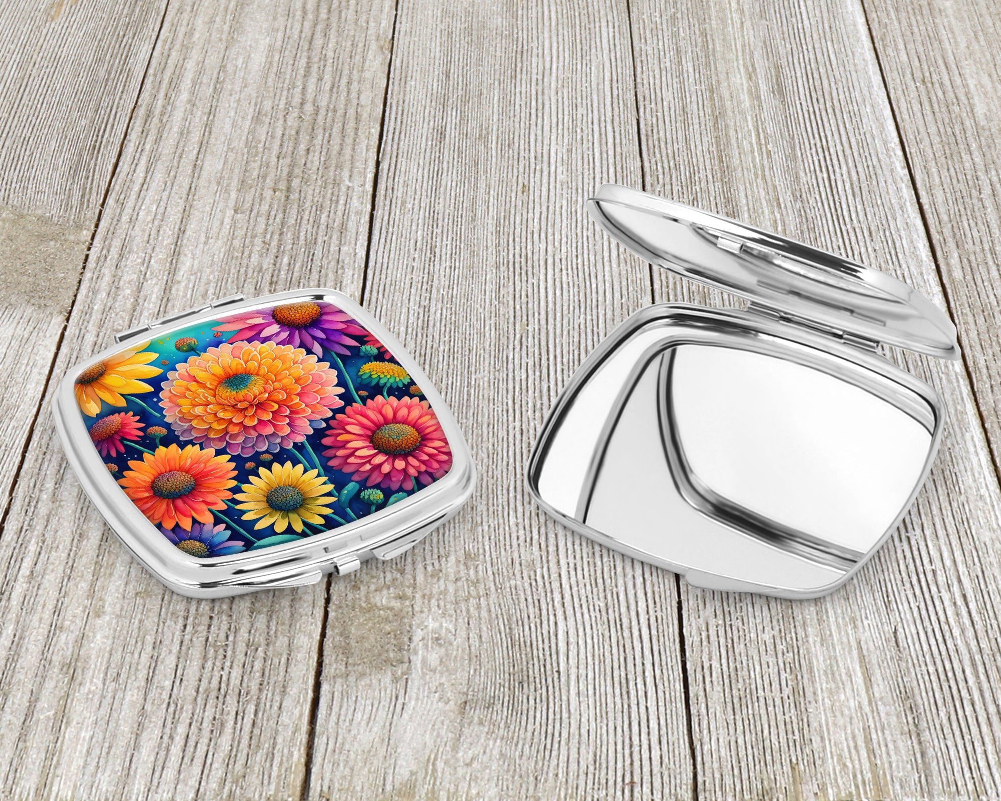 Colorful Chrysanthemums Compact Mirror