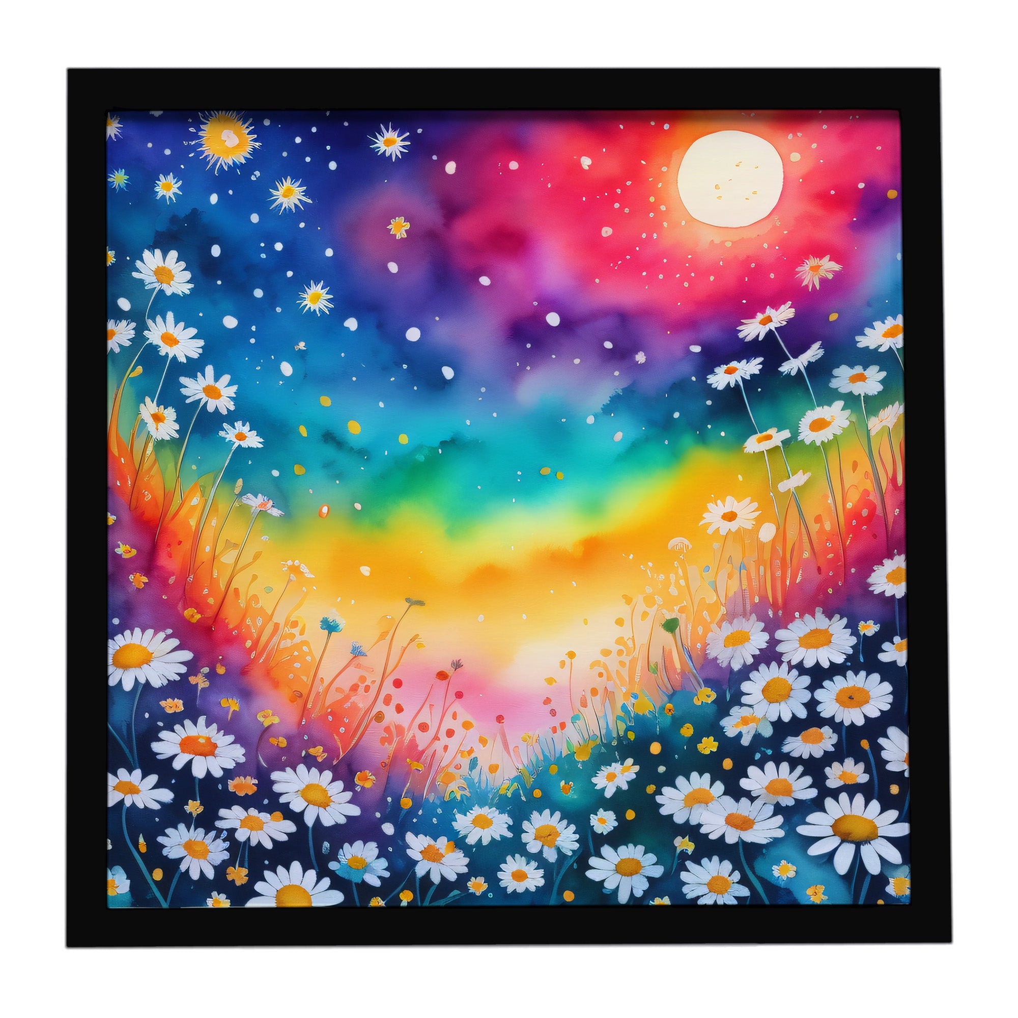 Caroline's Treasures Colorful Daisies Framed Metal Print