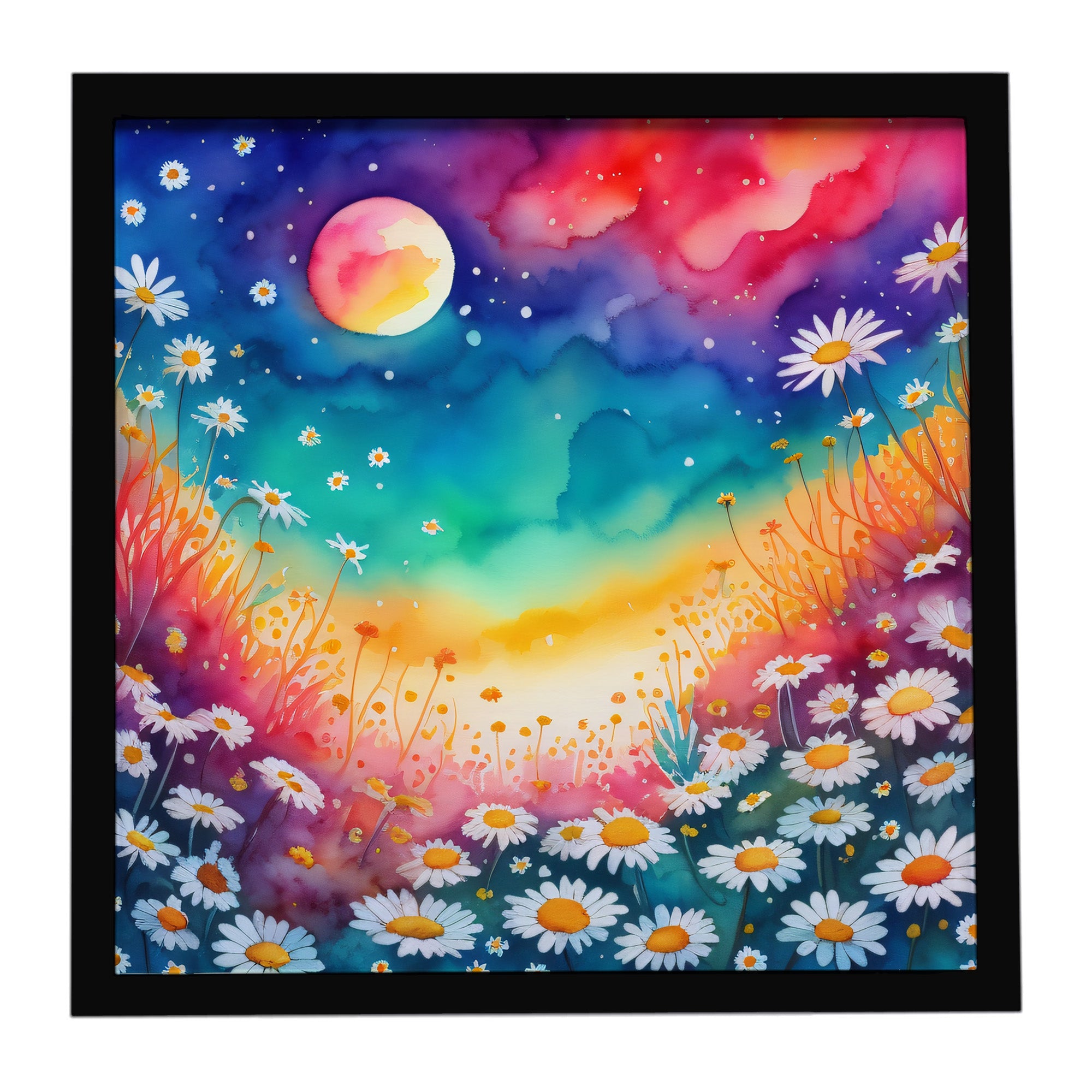 Caroline's Treasures Colorful Daisies Framed Metal Print