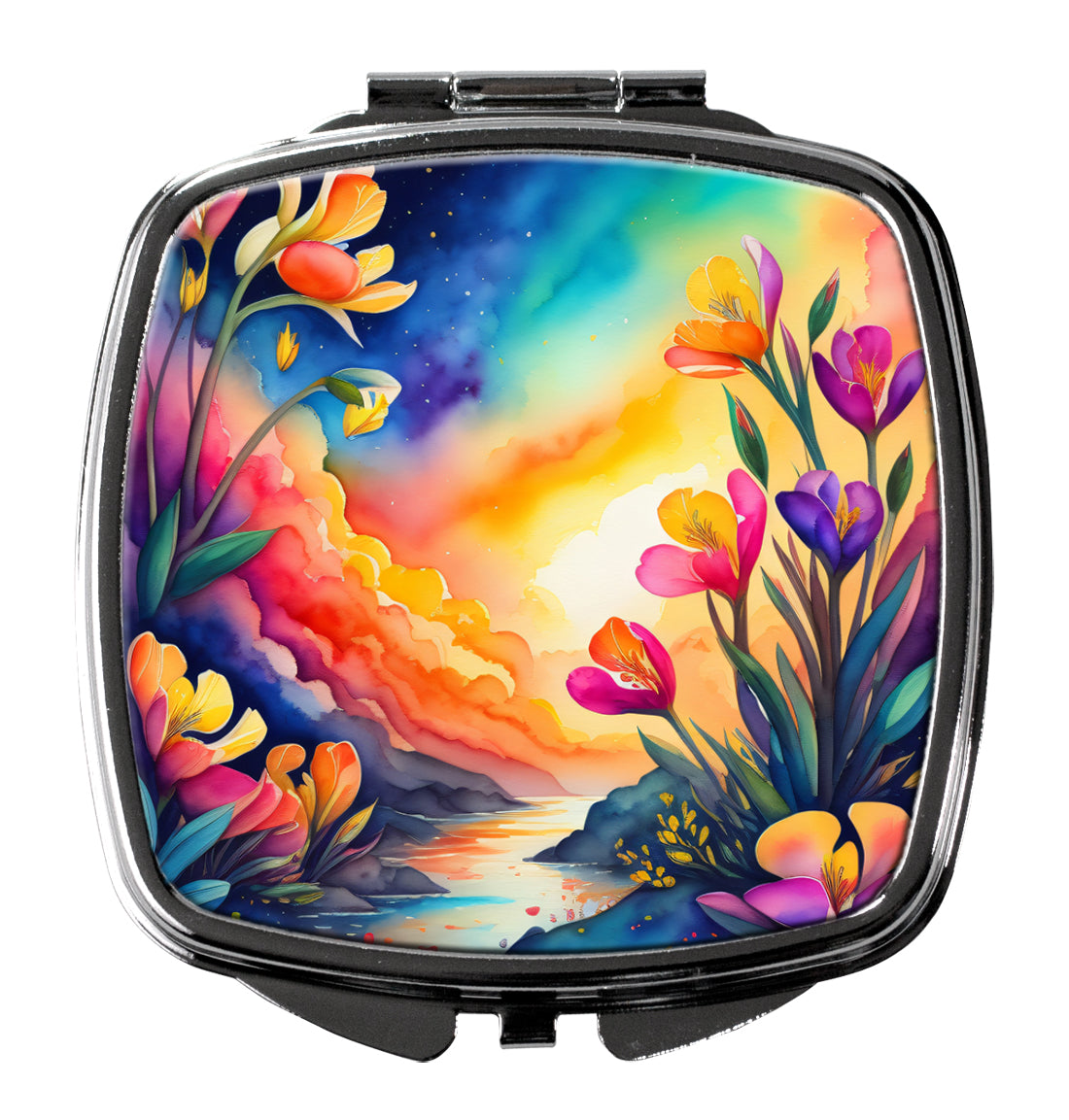 Buy this Colorful Freesia Compact Mirror